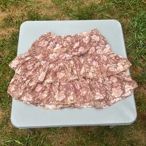 American Eagle layered floral skirt